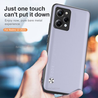 For Xiaomi Redmi 12 4G 12C Redmi12C 4G Redmi 11A 4G Solid Color Frosted PU Leather Phone Case Simple TPU Bumper Soft Casing Shockproof Back Cover