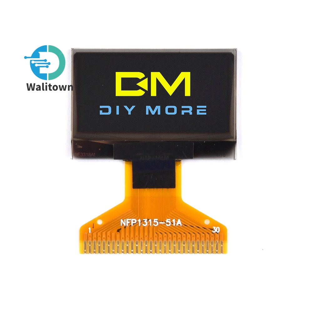 0.96 นิ้ว Monochrome OLED จอแสดงผล LCD SSD1306 128x64 รองรับอินเทอร์เฟซ SPI/IIC 30PIN