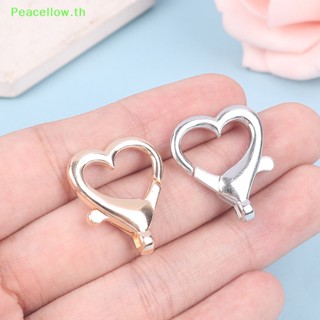 Peacellow ตะขอก้ามปู โลหะ รูปหัวใจ สําหรับคล้องกระเป๋า เครื่องประดับ DIY 2 ชิ้น ต่อชุด