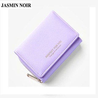 Jasmin NOIR กระเป๋าสตางค์ ใบสั้น หนัง PU ลายหิน มีซิป สําหรับผู้หญิง