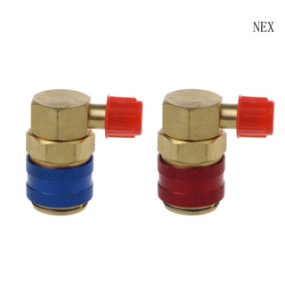 Nex Auto R134A H L อะแดปเตอร์คัปเปลอร์ เกจวัดท่อร่วมไอดี ปรับได้ สําหรับเครื่องปรับอากาศรถยนต์ ตู้เย็น