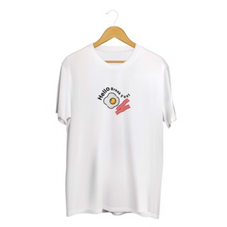  พิมพ์ลาย SINGHA T-Shirt เสื้อยืดกสรีนลาย Hello Breakfast