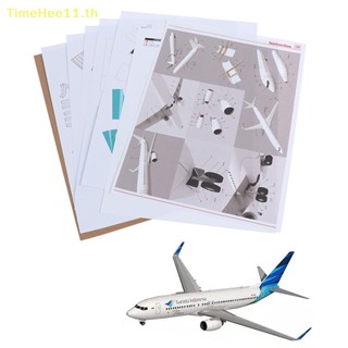 Timehee โมเดลเครื่องบินกระดาษ 3D 1:100 Boeing 737-800 แฮนด์เมด DIY ของเล่น TH