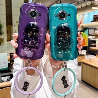 เคสโทรศัพท์ Realme11 Pro Realme 11 Pro + Plus 5G สีใหม่ ใส นักบินอวกาศ มองไม่เห็น ที่วางโทรศัพท์ เคส พร้อมแหวนซิลิโคน ที่ถอดออกได้ สายรัดข้อมือ ป้องกันเลนส์เต็มรูปแบบ เคสนิ่ม