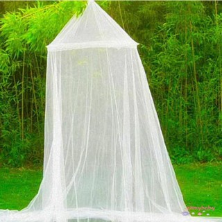 ฤดูร้อนกลางแจ้งรอบลูกไม้แมลงเตียง Canopy Netting ม่านโพลีเอสเตอร์ผ้าตาข่ายสิ่งทอที่บ้าน Elegant Hung Dome มุ้งกันยุง [N/18]