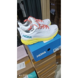 ใหม่ HOKA ONE ONE Clifton 8 รองเท้าวิ่ง สีขาว สีเหลือง สําหรับผู้ชาย และผู้หญิง 2023