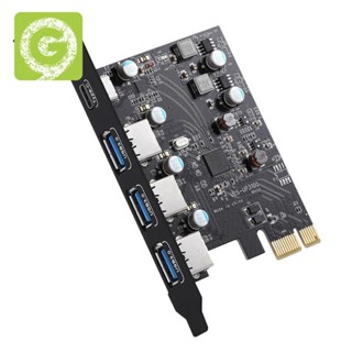 Pci-e เป็น USB3.0+Type C การ์ดขยาย (การ์ด PCIe) 3 พอร์ต พร้อมการ์ดขยาย USB 3.0 PCI สําหรับ Windows MAC OX