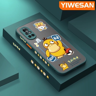 สําหรับ Huawei Nova 8 Pro Nova 8 Se เคสการ์ตูนโปเกมอน Psyduck ฝ้า ใส ขอบสี่เหลี่ยม เคส รูปแบบ ซิลิโคน กันกระแทก เคสนิ่ม