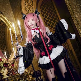 Seraph of the end owari no seraph krul tepes ชุดคอสเพลย์ วิกผมอะนิเมะแม่มดแวมไพร์เครื่องแต่งกาย