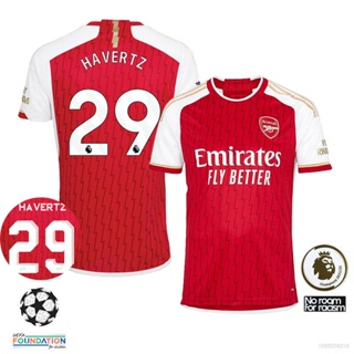 เสื้อยืดแขนสั้น ลายทีมชาติฟุตบอล Arsenal Home Havertz No.29 HQ1 2023-2024 พลัสไซซ์ QH1