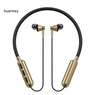 Huarmey ชุดหูฟังสเตอริโอไร้สาย บลูทูธ 5.0 การ์ด TF พร้อมสายคล้องคอ สําหรับเล่นกีฬา