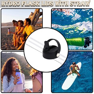 New Straw Lid for Hydro Flask Wide Mouth 32 40 oz with Flexible Handle &amp; Straws