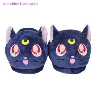 Sunshop รองเท้าแตะ ผ้าฝ้าย ลายการ์ตูนเซเลอร์มูน แมว Luna น่ารัก สไตล์ญี่ปุ่น สร้างสรรค์ สําหรับบ้าน