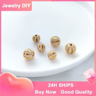 【❤️เครื่องประดับ DIY❤️】ลูกปัดไข่มุก ทอง 14K ฝังเพทาย รูปฟักทอง แตงโม เครื่องประดับ diy[จี้ชาร์ม/จี้/จี้สร้อยคอ/จี้ ทองคํา/จี้ทองคําแท้/เครื่องประดับสร้อย/เครื่องประดับสร้อยคอ/pendant]