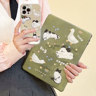 เคสหนังอะคริลิคแข็ง ลายสุนัขสีขาว สําหรับ IPad Mini6 IPad 5 6 7 8 9 Air Air1 Air2 Air3 Air4 Air5 10.9 นิ้ว Pro10.5 Pro11 Pro12.9 2018 2020 2021 2022