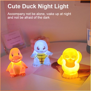 Pet Elf Squirtle Night Light Anime Soft Light Room Pikachu ตกแต่งของเล่นเด็กของขวัญ -FE