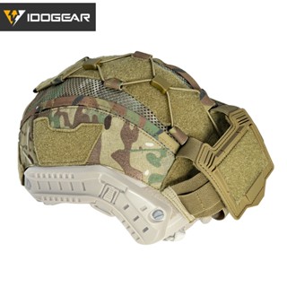 Idogear ผ้าคลุมหมวกกันน็อค ลายพรางทหาร พร้อมกล่องแบตเตอรี่ NVG 3812