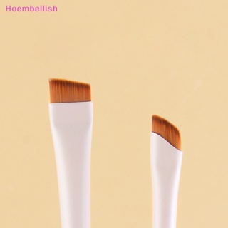 Hoe&gt; แปรงแต่งหน้า แปรงเขียนคิ้ว อายไลเนอร์ ด้ามจับไม้ สีขาว คุณภาพสูง 1/4 ชิ้น