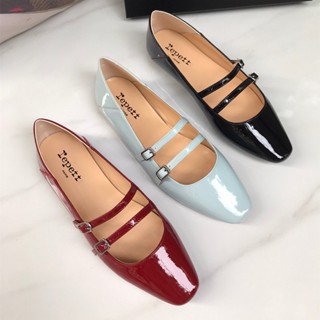 Repetto รองเท้าบัลเล่ต์ หนังวัวแท้ พื้นแบน แบบนิ่ม สวมใส่สบาย สไตล์ฝรั่งเศสเรโทร สําหรับผู้หญิง