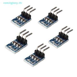 Remitglory โมดูลพาวเวอร์ซัพพลาย 5V เป็น 3.3V DC-DC AMS1117 LDO 800MA TH 5 ชิ้น