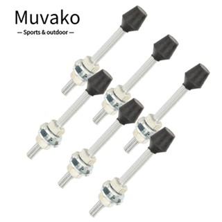 Muvako แคลมป์สกรู เหล็กคาร์บอน สีเงิน และสีดํา M10*110 มม. สําหรับร้านอาหาร และออฟฟิศ 6 ชิ้น