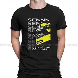 เสื้อยืด พิมพ์ลาย Ayrton Senna F1 Race Raer สไตล์สตรีท สําหรับผู้ชาย