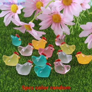 [WillBesugarT] เครื่องประดับเรซิ่นเรืองแสง ขนาดเล็ก สําหรับตกแต่งโทรศัพท์มือถือ DIY 5 ชิ้น