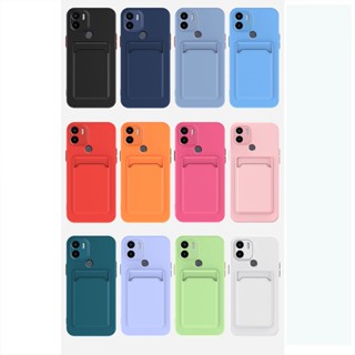 For Xiaomi Redmi A1 A2 Plus A2Plus A1Plus A 1 A 2 A1+ A2+ Card Slot Soft TPU Silicone Case Cover Square Liquid Couple Shockproof Back Cover Casing