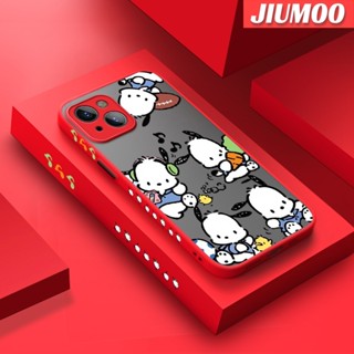 สําหรับ iPhone 14 Pro Max 14 Plus 13 Pro Max 13 Mini เคสการ์ตูนน่ารัก Pochacco การออกแบบใหม่ ฝ้า บาง เคสโทรศัพท์ ซิลิโคน ขอบนิ่ม เคสกันกระแทก