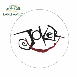 Earlfamily สติกเกอร์ ลายกราฟิก Joker Face 3D สําหรับติดตกแต่งรถยนต์ RV VAN รถบรรทุก 13 ซม. x 13 ซม. DIY