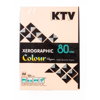 KTV กระดาษสีถ่ายเอกสาร A4 80 แกรม ส้ม (500แผ่น)