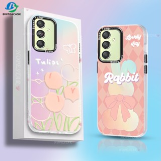 เคสมือถือ แบบแข็ง ลายดอกทิวลิป ไล่โทนสี สําหรับ Samsung A14 A24 A04 A04S A13 A03 A03S A12 A02S A11 A04E A10S A20 A30 A20S A21S A50S A51 A50 A30S M11 M12 M13 5G M01S M10S