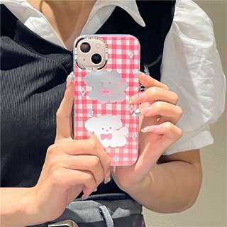 เคสโทรศัพท์มือถือ ซิลิโคน กันกระแทก ลายลูกสุนัขน่ารัก สีชมพู สําหรับ Iphone 12 11 13 14 PRO MAX 14 13ProMax 12 13pro 11 14pro