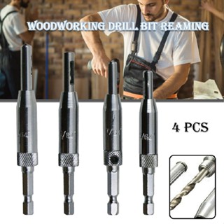 New 4pcs Door Lock Hinge Drill Bit Trend Guide Self Centering Hole Drilling Bit