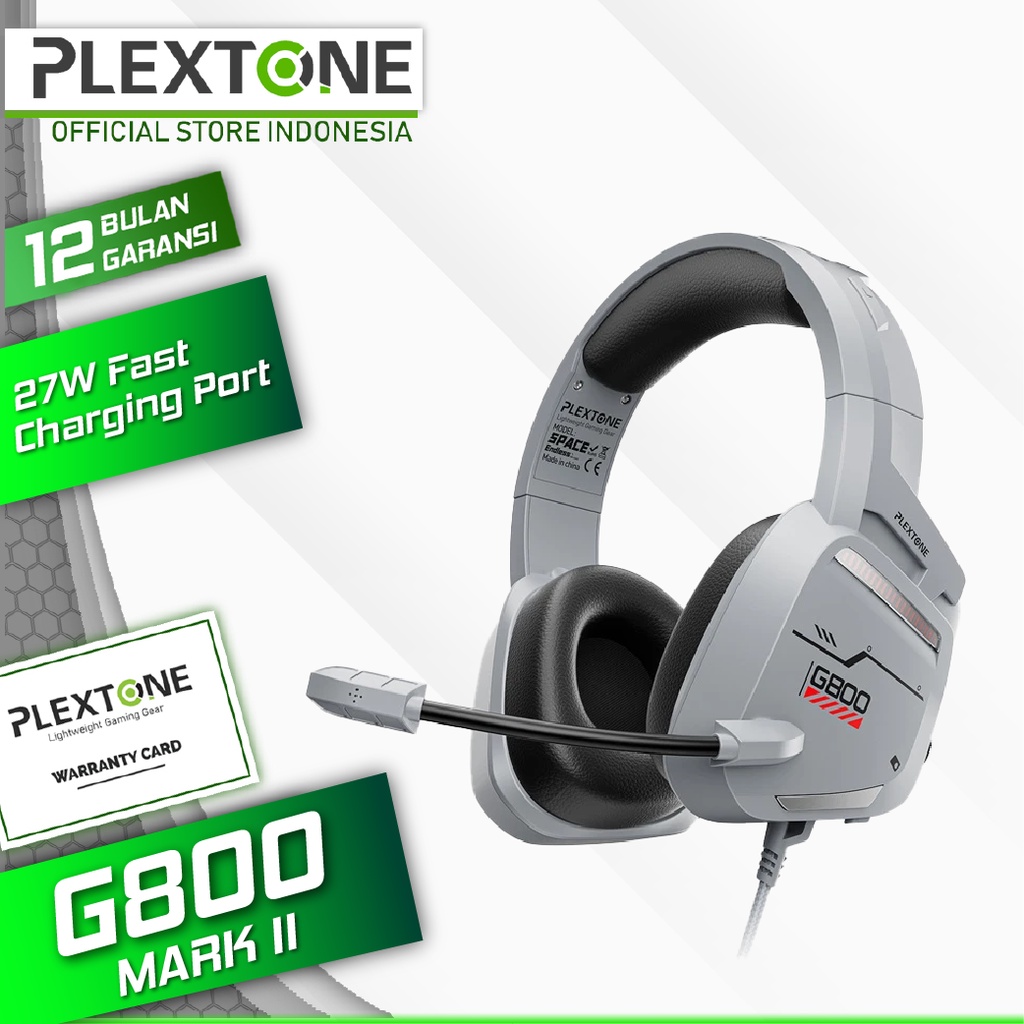 Plextone G800 Mark II Refire Headset Gaming Splitter type C Charger 27W พร้อม DSP