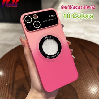 [JLK] Gradient Shockproof Magnetic Phone Case For iPhone 13 14 Pro Max iphone14 promax Glass Lens Film Protective Matte Silicone Cover