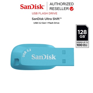 SanDisk Ultra Shift  USB 3.2 Gen1 Flash Drive (SDCZ410 EP BB CO) 128GB 256GB แฟลซไดร์ฟ  ประกัน Synnex 5ปี