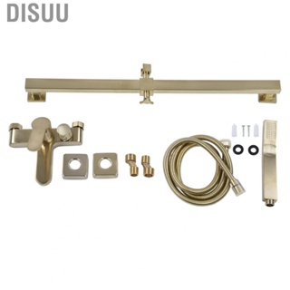 Disuu Wall Mounted Tap  Single Handle Bathroom Tub Faucet Exquisite Brushed Gold for Homestay