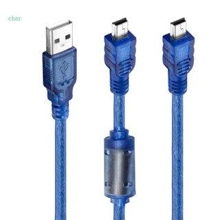 Char สายเคเบิล USB 2 0 Type A ตัวผู้ เป็น Micro 5P ตัวผู้ 0 5 ม. 1 5 ม. ขนาดเล็ก 5 พิน พร้อมแม่เหล็ก ป้องกันการรบกวน