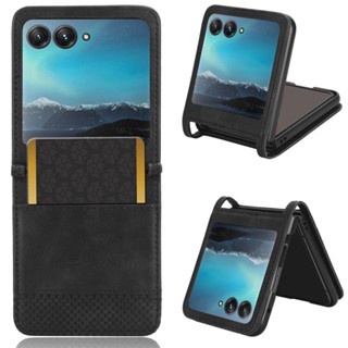 เคสโทรศัพท์หนัง PU ฝาพับแม่เหล็ก พร้อมช่องใส่บัตร สไตล์วินเทจ สําหรับ Motorola Razr 40 Ultra 5G Moto Razr 4 Razr4 5G