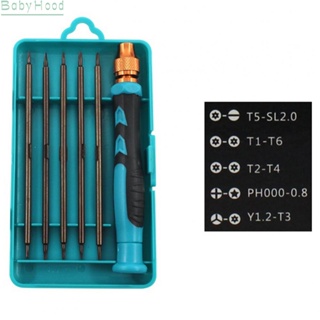 【Big Discounts】6 IN 1 Screwdriver 3x90mm Blue Brown Chrome Vanadium Steel Precision Bits#BBHOOD