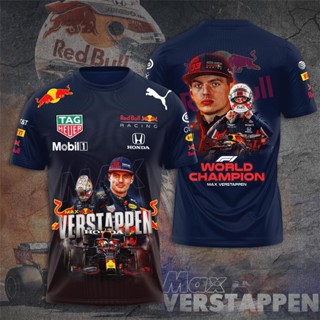 ใหม่ เสื้อยืดแขนสั้น พิมพ์ลาย Red Bull F1 Racing Teams โอเวอร์ไซซ์ แฟชั่นฤดูร้อน สําหรับเด็กผู้ชาย 2023