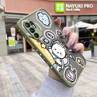 เคสโทรศัพท์มือถือแบบแข็ง ใส กันกระแทก ลายการ์ตูนอวกาศ มีลายด้านข้าง สําหรับ OPPO Reno 6 4G Reno 6Z 5G