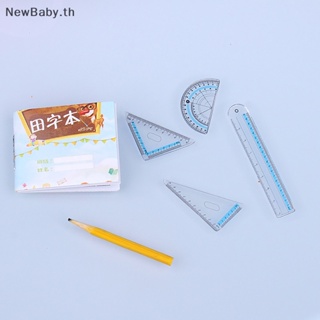 Newbaby โมเดลไม้บรรทัดดินสอสี ขนาดมินิ 1/12 สําหรับตกแต่งบ้านตุ๊กตา TH