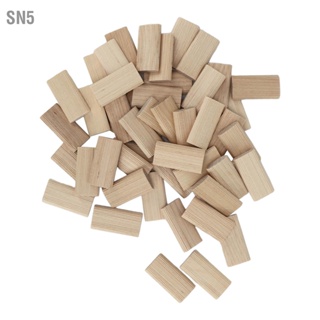 SN5 50 ชิ้น Beech Wood Domino Tenon Stopper สำหรับงานหัตถกรรมงานไม้ Splicing Connector