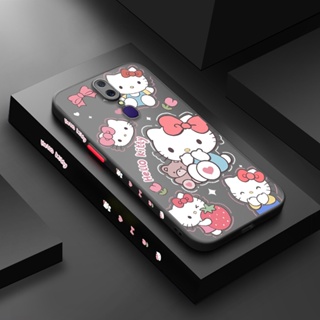 สําหรับ OPPO F11 F11 Pro A9X A9 2019 เคสการ์ตูน Hello Kitty รูปแบบ บาง ขอบสี่เหลี่ยม ดีไซน์ใหม่ กันกระแทก ฝ้า ใส เคสโทรศัพท์แข็ง