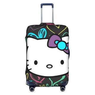 ผ้าคลุมกระเป๋าเดินทาง แบบหนา ป้องกันฝุ่น และรอยขีดข่วน ลาย Hello Kitty ขนาด 18-32 นิ้ว