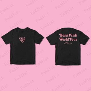 เสื้อยืดแขนสั้นลําลอง คอกลม ผ้าฝ้าย พิมพ์ลาย Kpop Blackpink x VERDY BORN PINK World Tour London LISA JENNIE ROSE JISOO สําหรับผู้ชาย และผู้หญิง