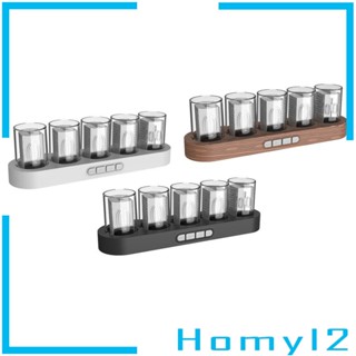 [HOMYL2] Nixie Tube นาฬิกาปลุกตั้งโต๊ะ LED สามารถปรับได้ สําหรับตกแต่งห้องนอน