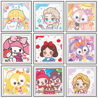 ครอสติสคริสตัล พร้อมกรอบ ภาพครอสติสคริสตัล ภาพวาดเพชร DIY ภาพวาดปักเพชร ภาพติดเพชรพร้อมกรอบรูป